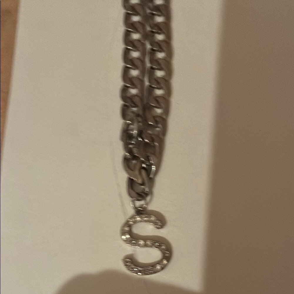 Silver Initial Pendant Necklace